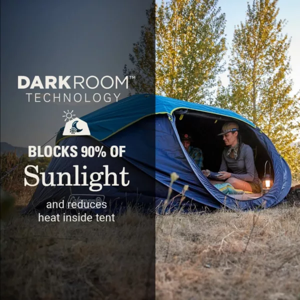 Coleman 4-Person Camp Burst™ Pop-Up Tent with Dark Room™ Technology - Image 5